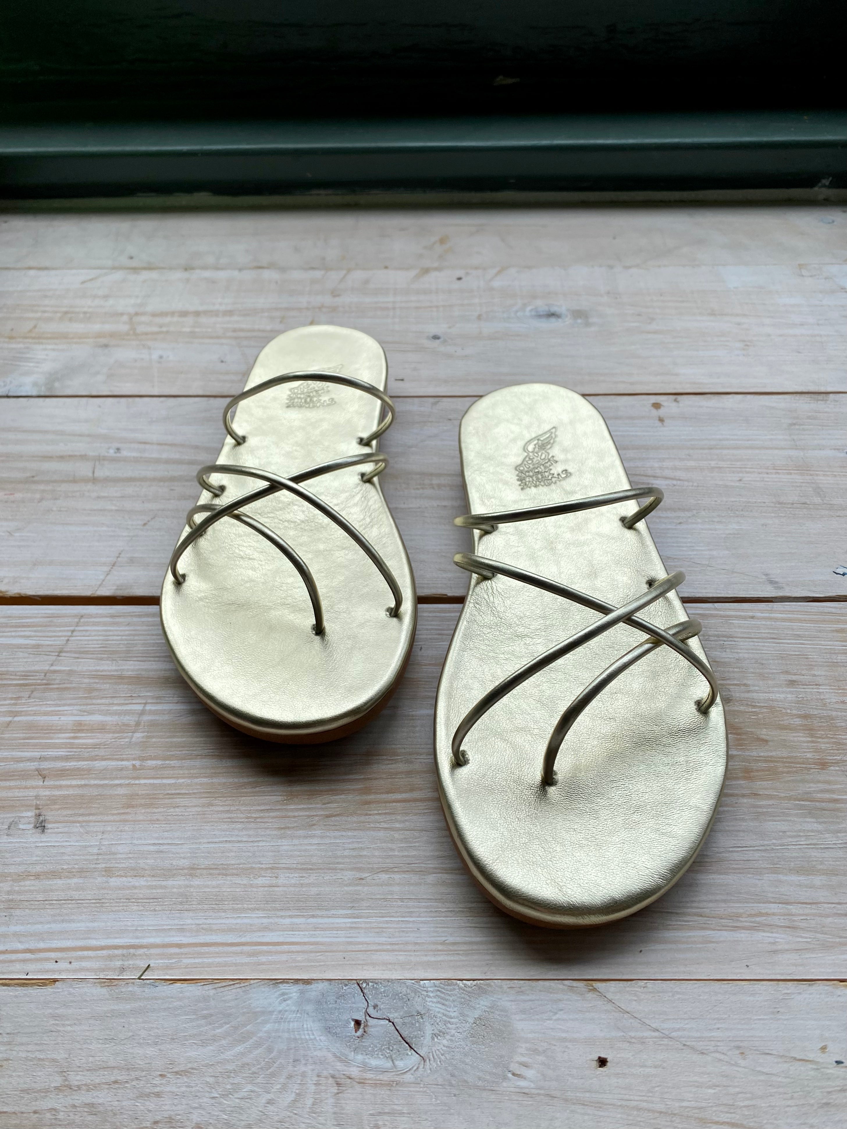 Ancient Greek Sandals Pu Sandal Platinum Gold Ediit