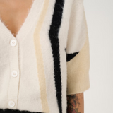 GZalpha Cardigan - Ivory/Butter Yellow