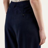 Volkert Trousers - Navy Pinstripe