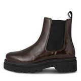 Sanna Chelsea Patent Boots - Chocolate