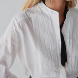 Yves Blouse - Tuxedo Off White