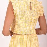 Malone Top - Yellow Gingham