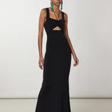 Long Cut-out Dress - Black