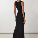 Long Cut-out Dress - Black