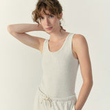 Bozy Tank Top - Melange Cream