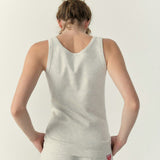 Bozy Tank Top - Melange Cream