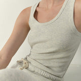 Bozy Tank Top - Melange Cream